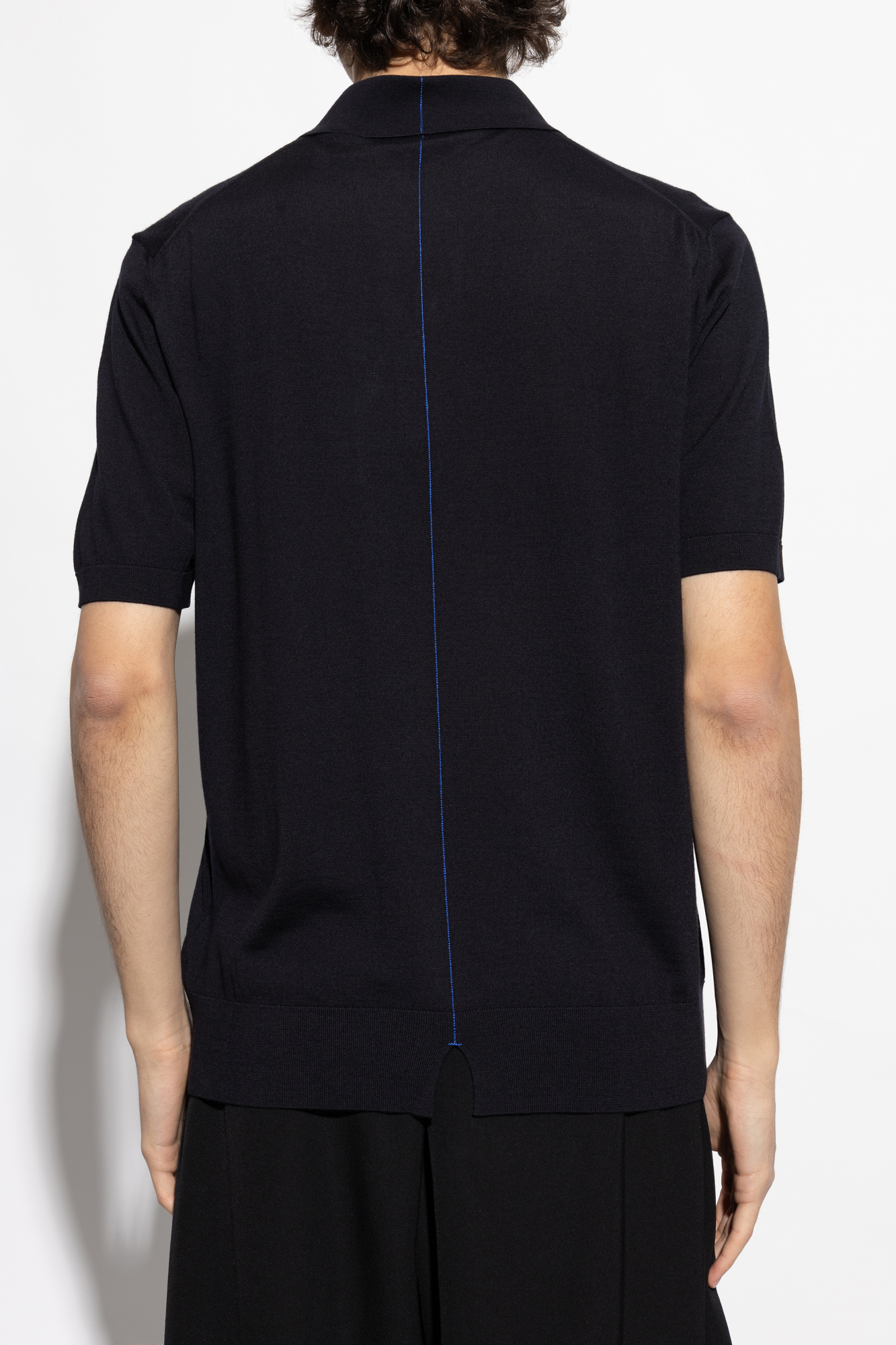 Navy blue Wool polo Burberry - Vitkac AS